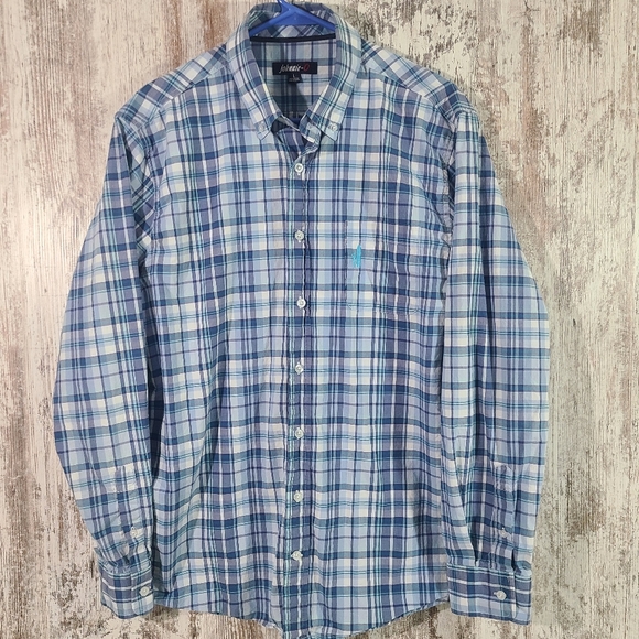 johnnie-O Other - Men's Johnnie-O long sleeve button down shirt cotton size Large Blue plaid